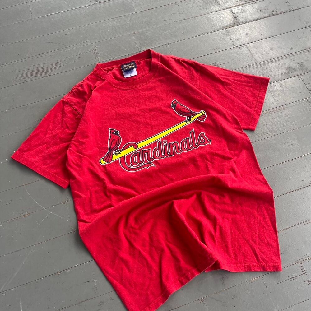 Vintage Cardinals Majestic athletic mlb baseball gibson tee shirt